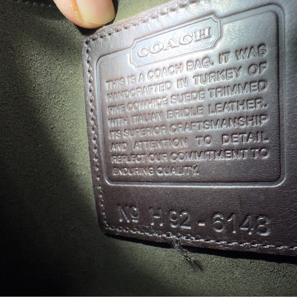 Rare Vintage Coach Olive Suede Leather Crossbody Bag - Picture 13 of 13